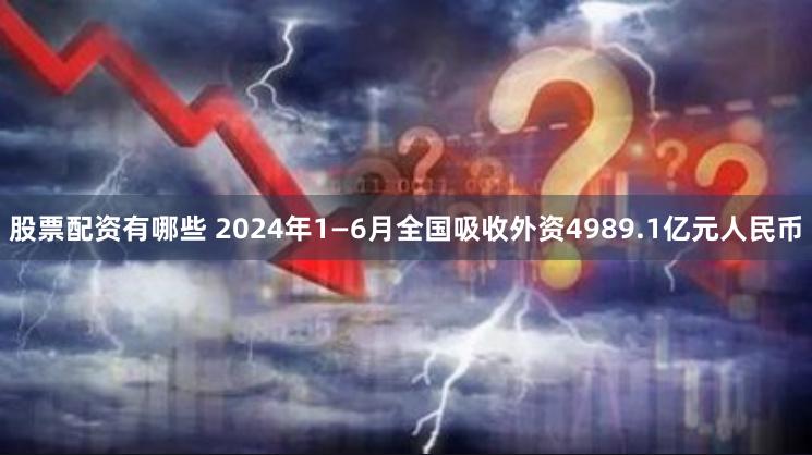 股票配资有哪些 2024年1—6月全国吸收外资4989.1亿元人民币